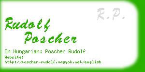 rudolf poscher business card